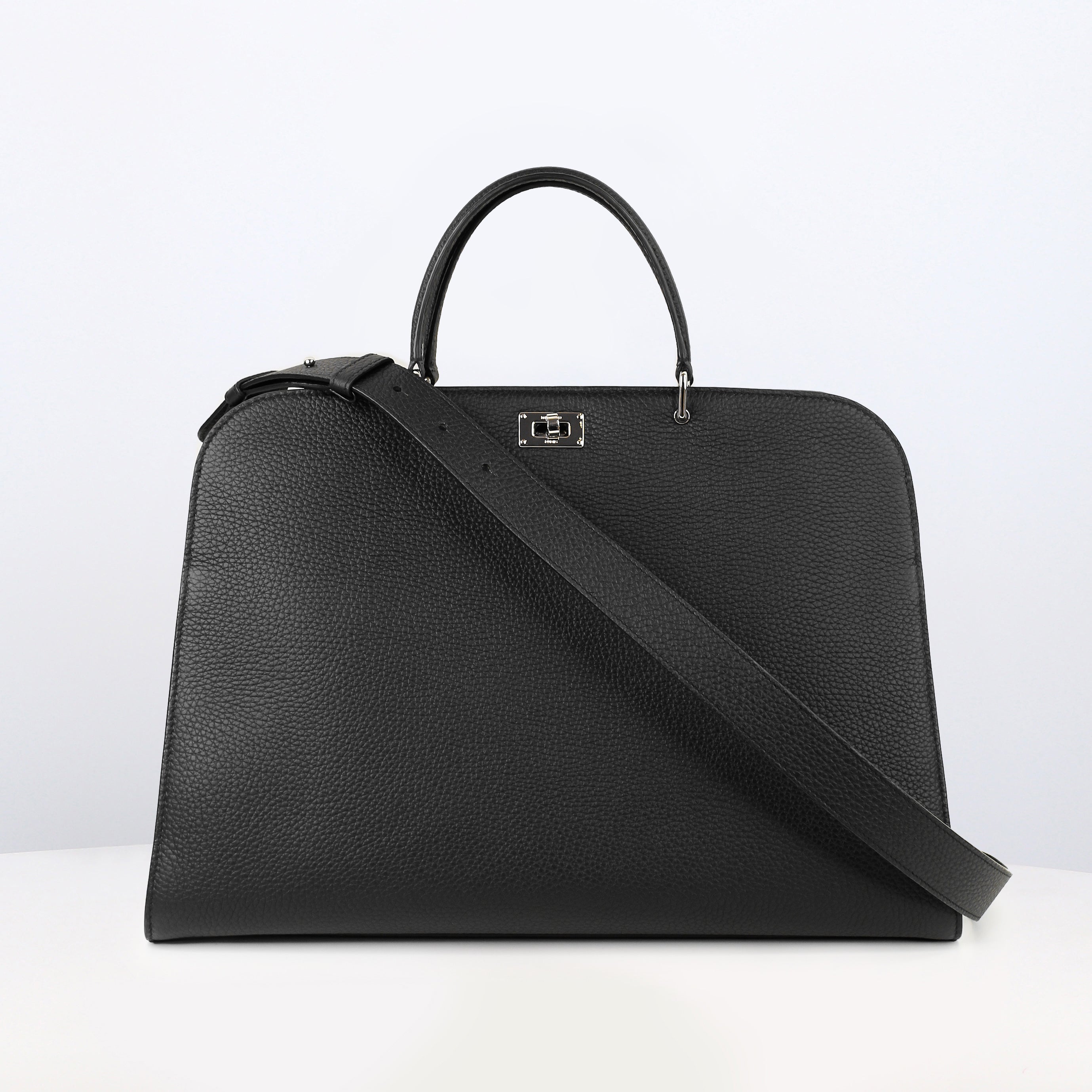 "Archive Event" LEATHER HANDBAG OPERA PM BLACK