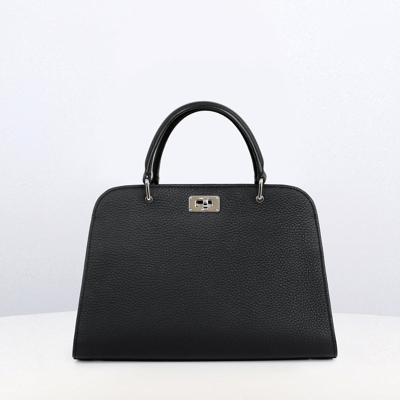 LEATHER HANDBAG OPERA MINI BLACK