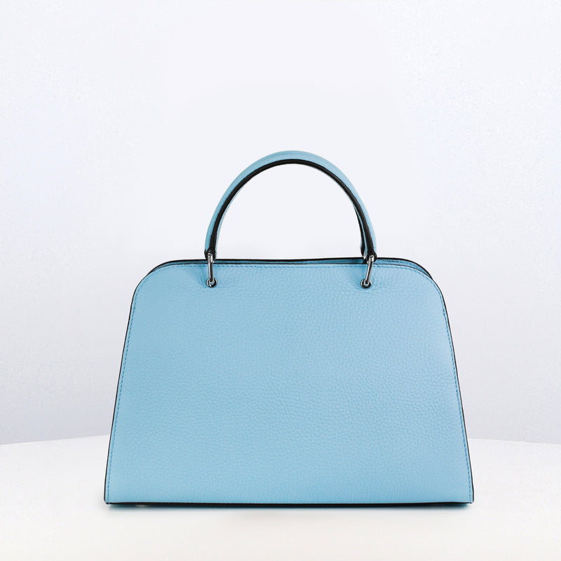 LEATHER HANDBAG OPERA MINI SKY BLUE