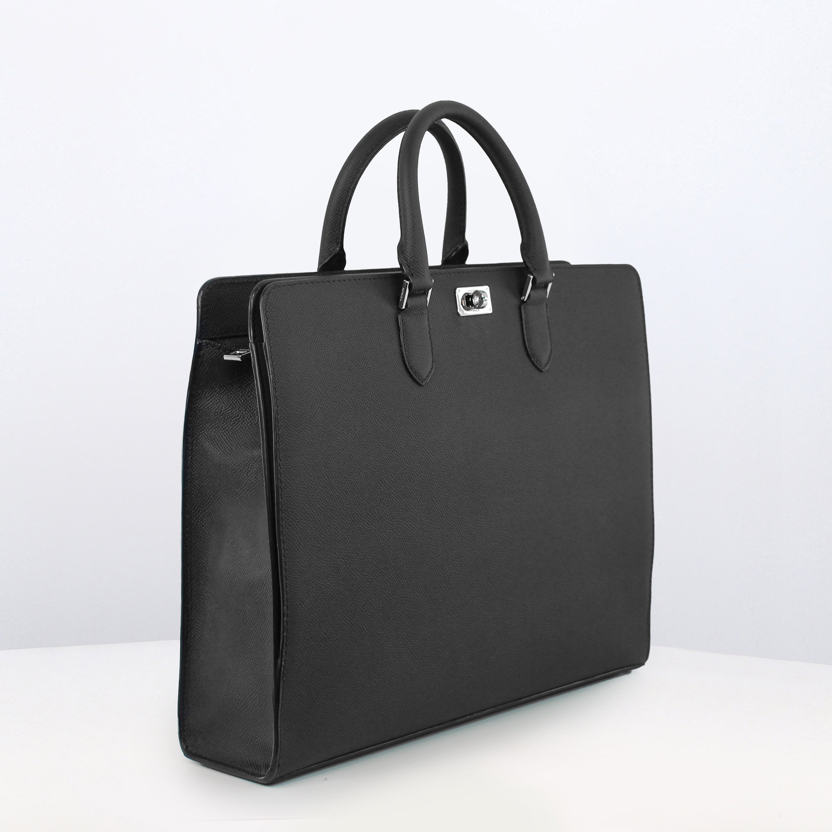 "Archive Event" HAUSSMANN LEATHER BRIEFCASE BLACK