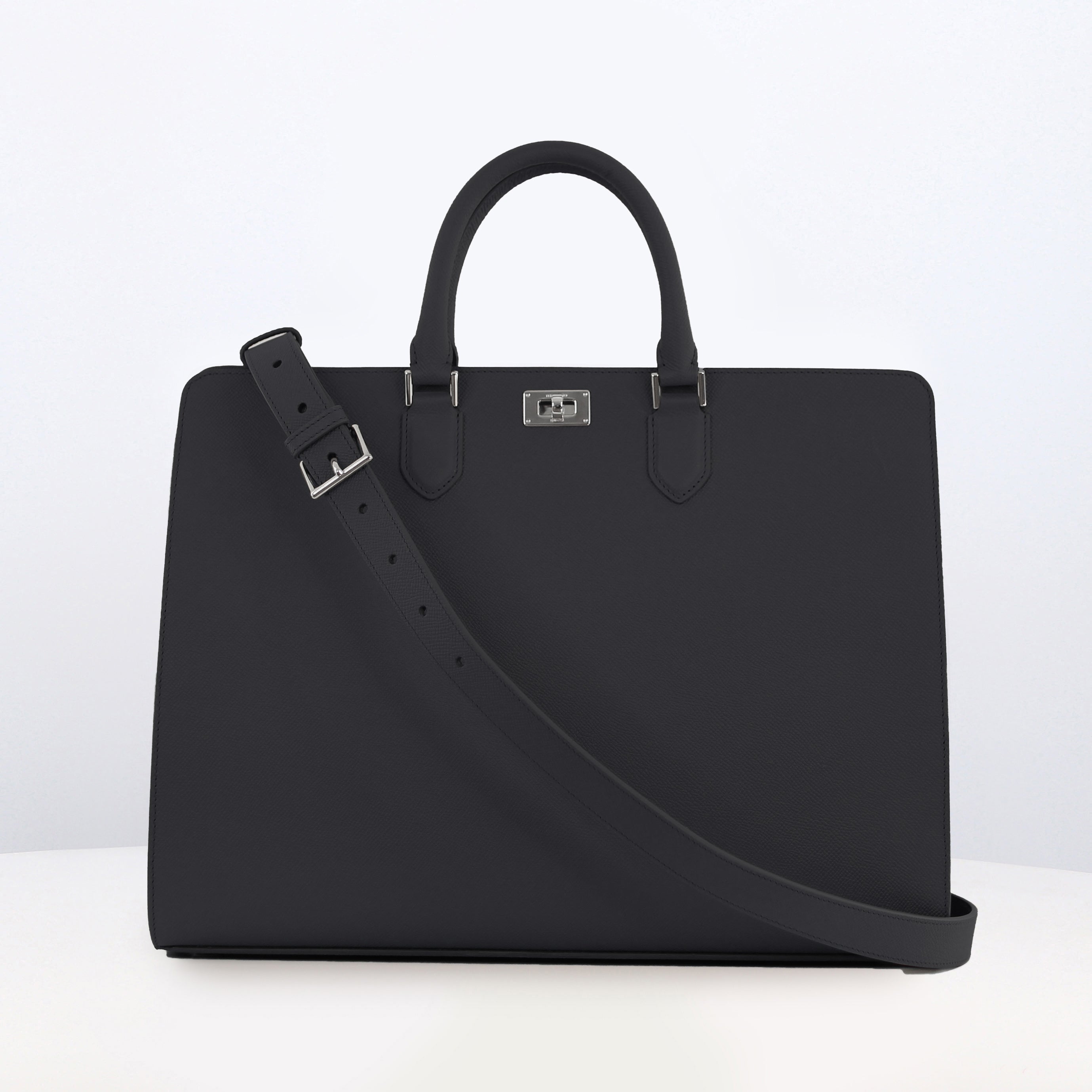 "Archive Event" HAUSSMANN LEATHER BRIEFCASE BLACK