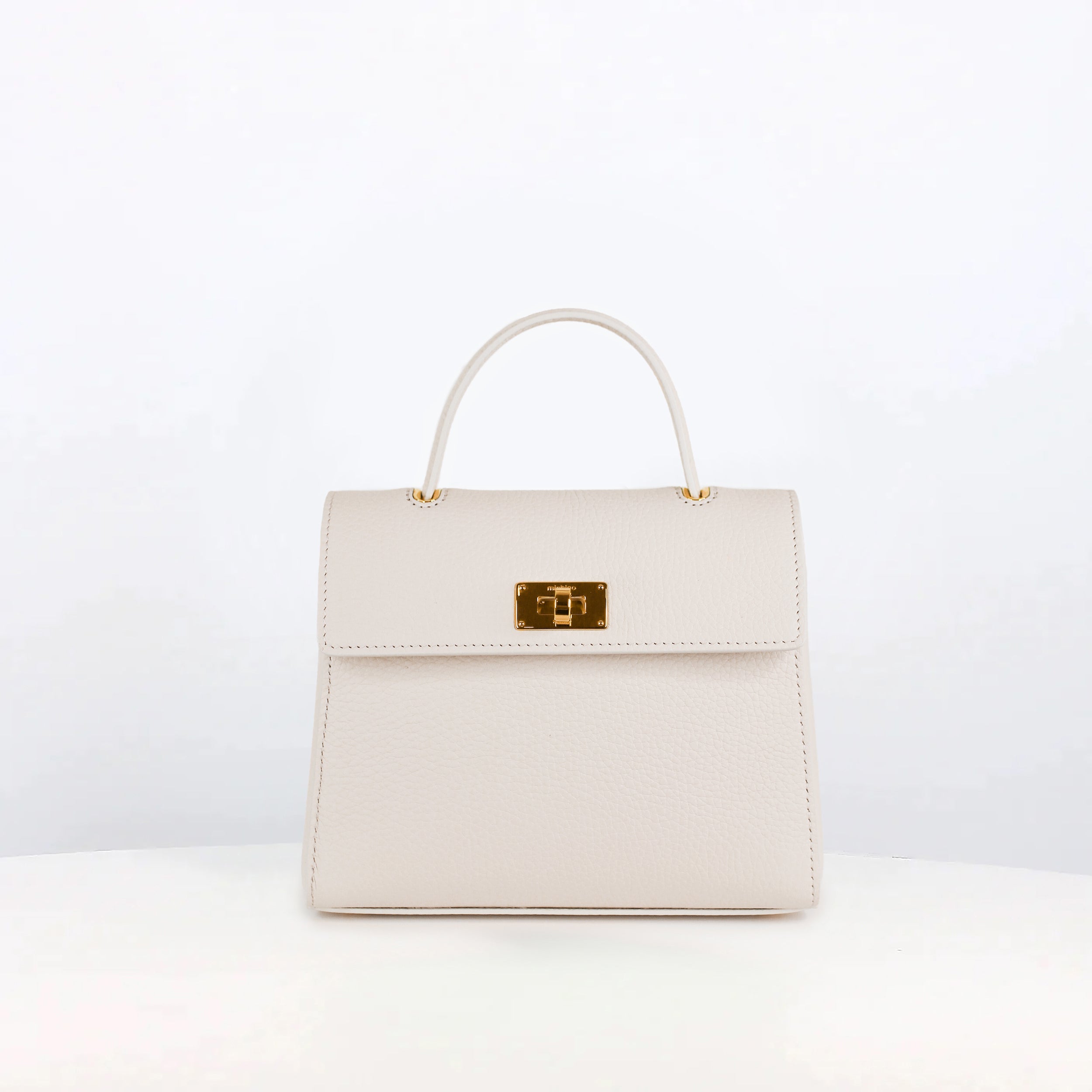 LEATHER HANDBAG PALAIS ROYAL MINI IVORY