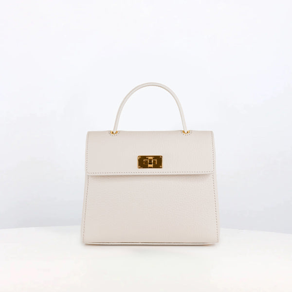 LEATHER HANDBAG PALAIS ROYAL MINI IVORY