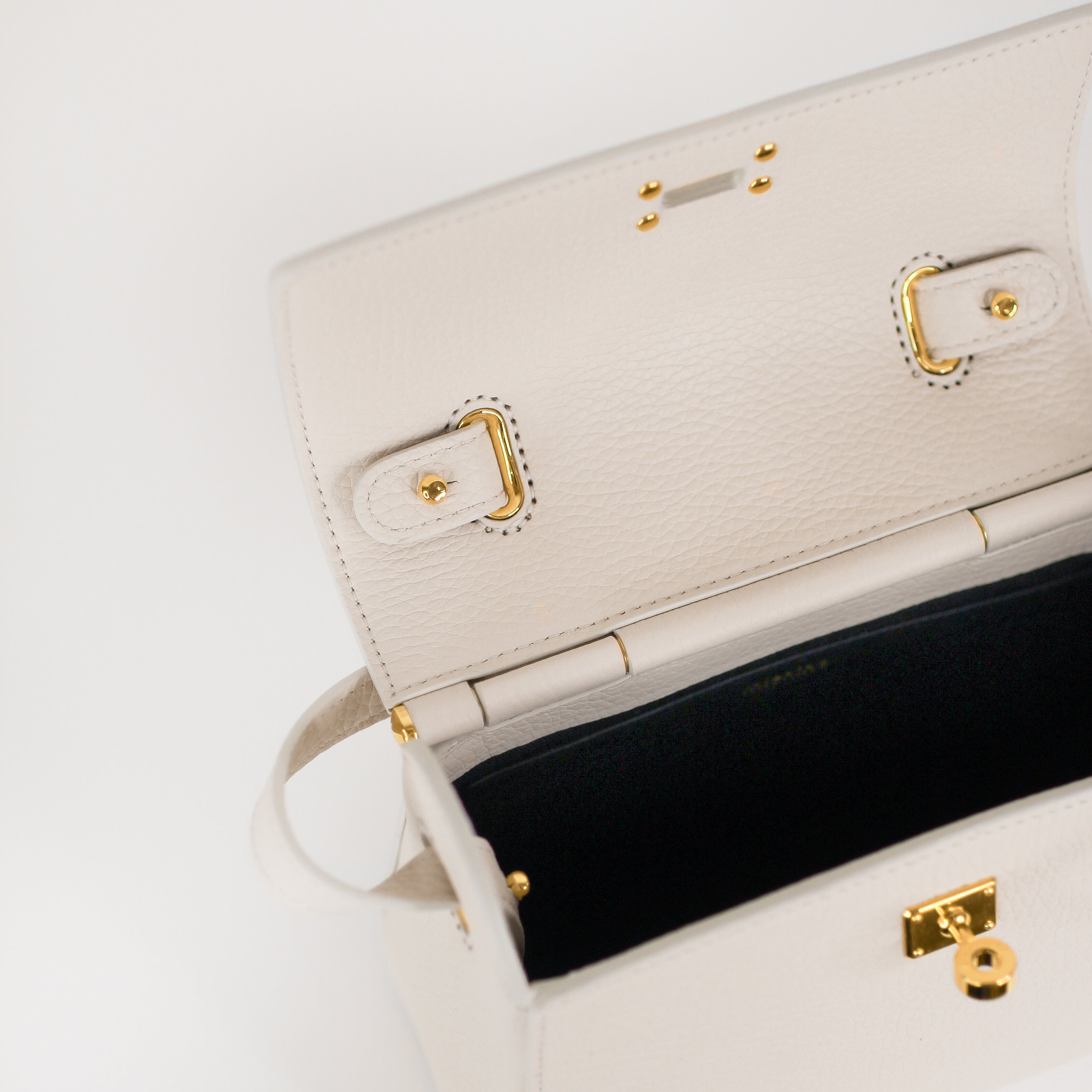 LEATHER HANDBAG PALAIS ROYAL MINI IVORY