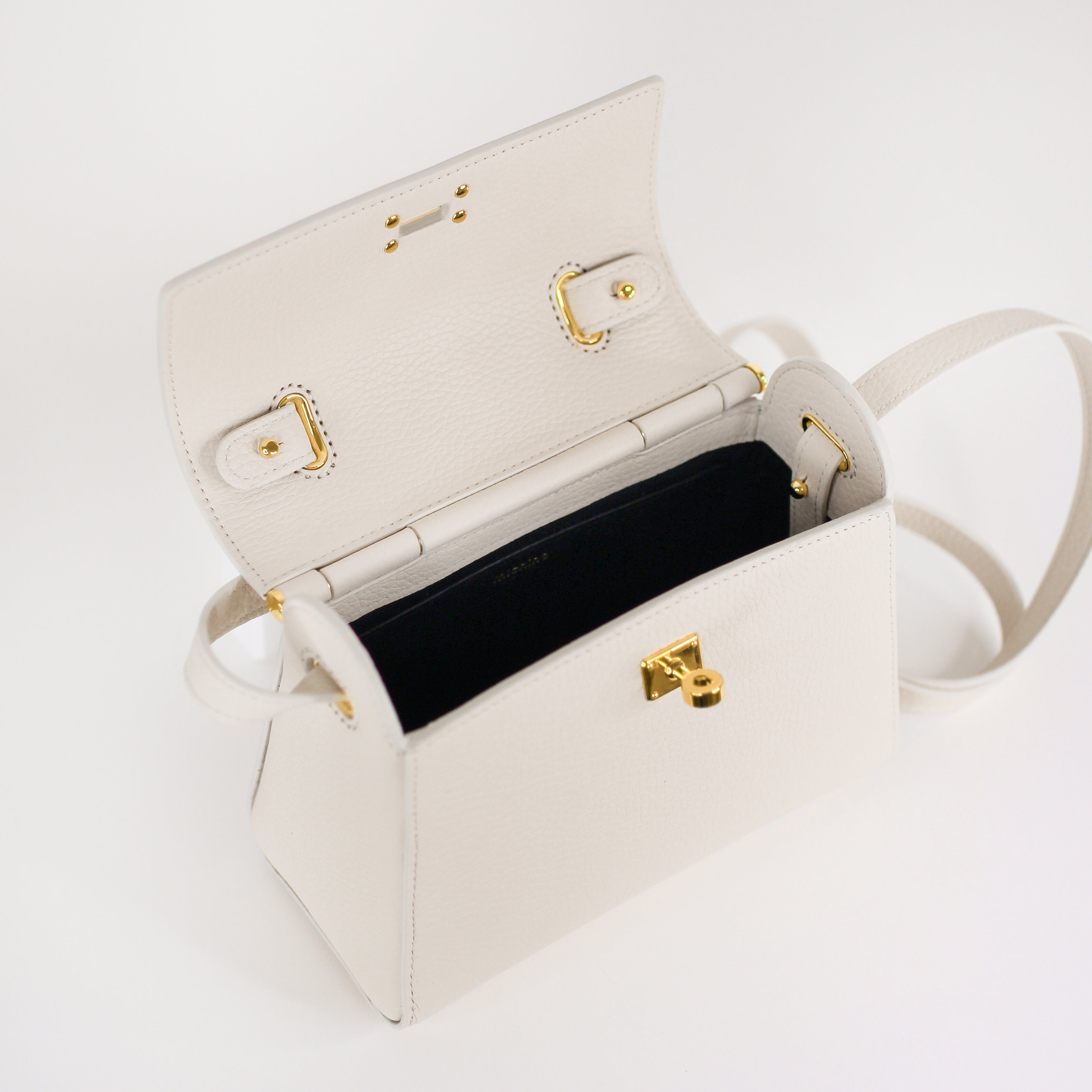 LEATHER HANDBAG PALAIS ROYAL MINI IVORY