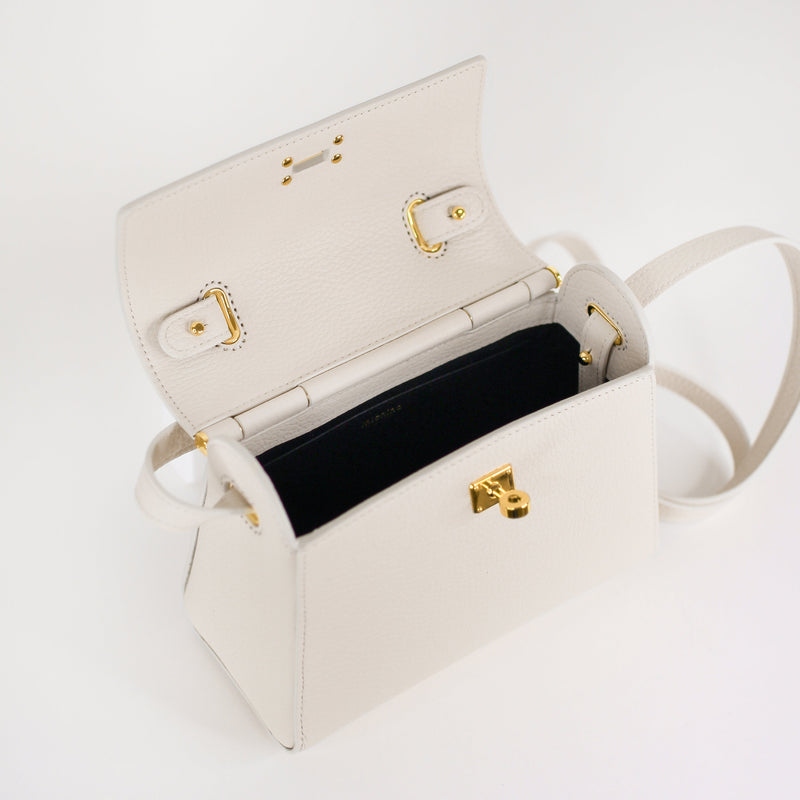 LEATHER HANDBAG PALAIS ROYAL MINI IVORY