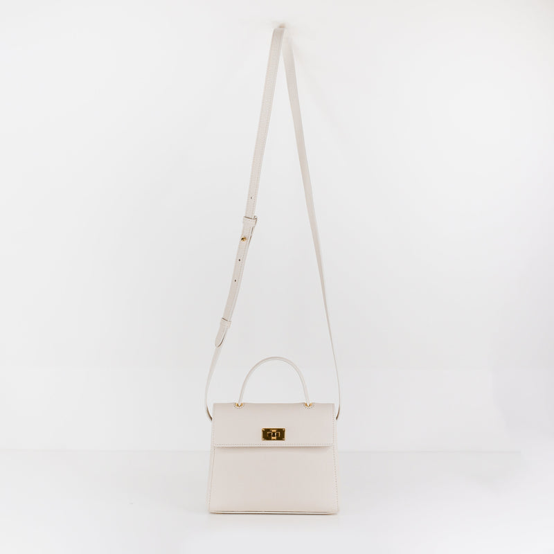 LEATHER HANDBAG PALAIS ROYAL MINI IVORY