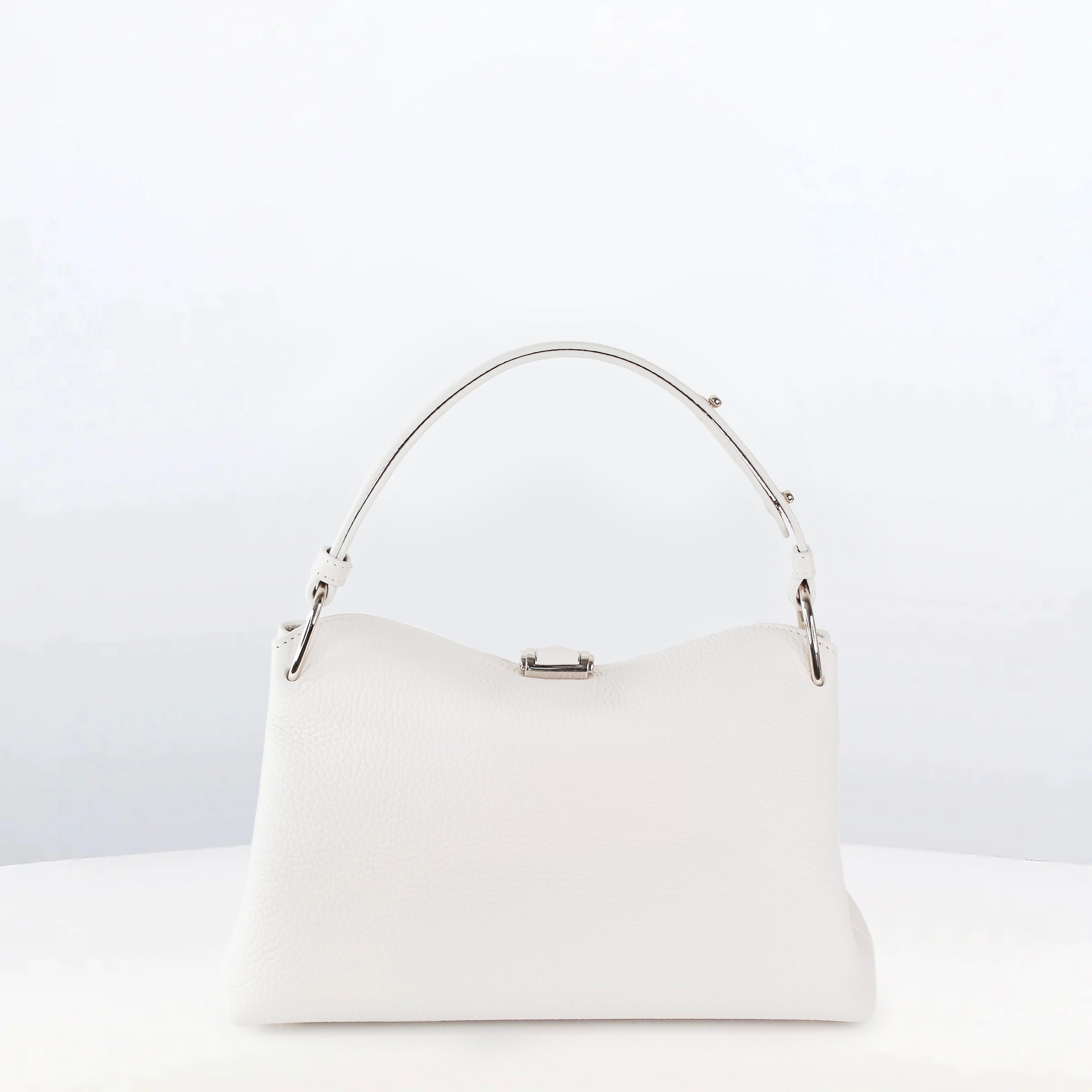 LEATHER HANDBAG PASSY MINI IVORY