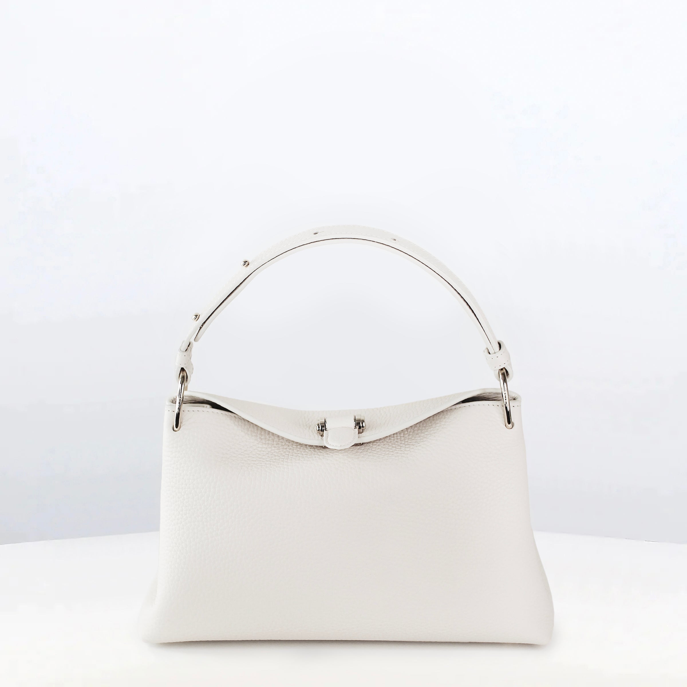 LEATHER HANDBAG PASSY MINI IVORY