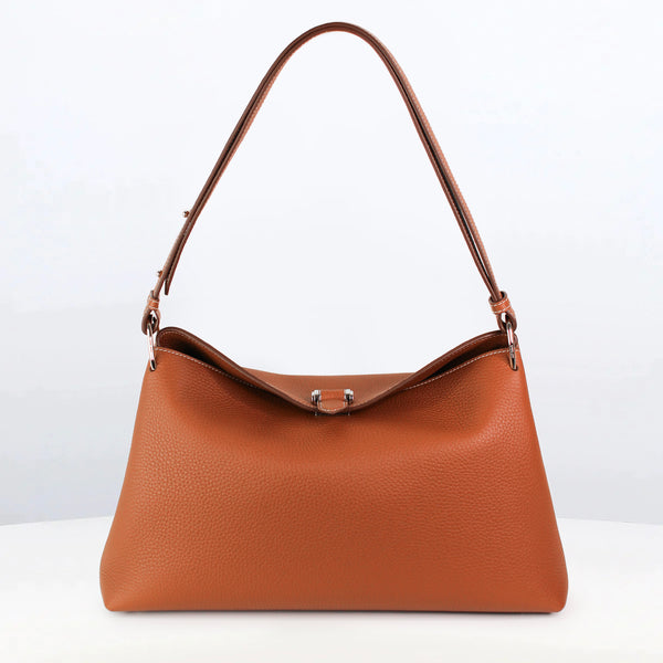 LEATHER HANDBAG PASSY PM GOLD
