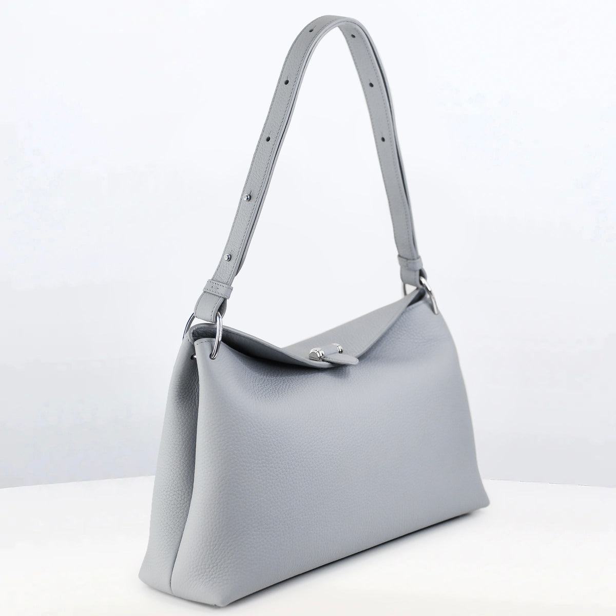 LEATHER HANDBAG PASSY PM NUAGE