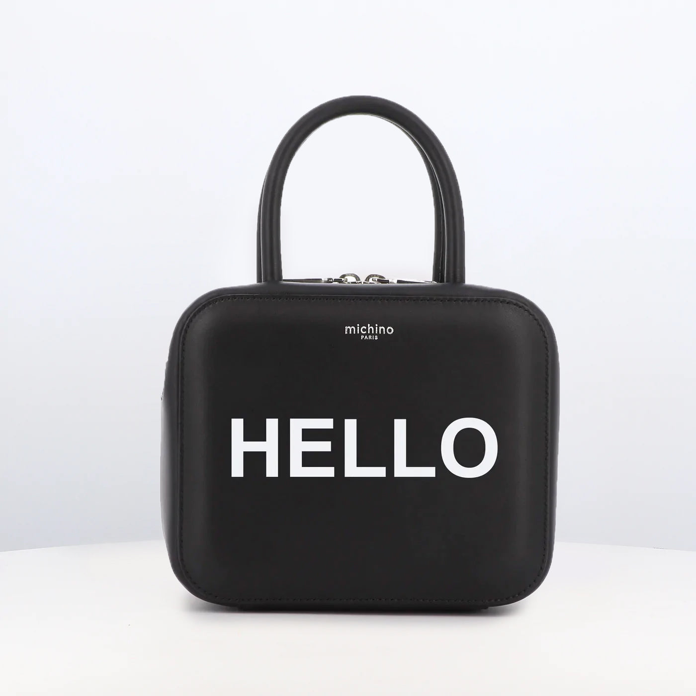 "Archive Event" LEATHER HANDBAG PIGALLE PM HELLO BLACK