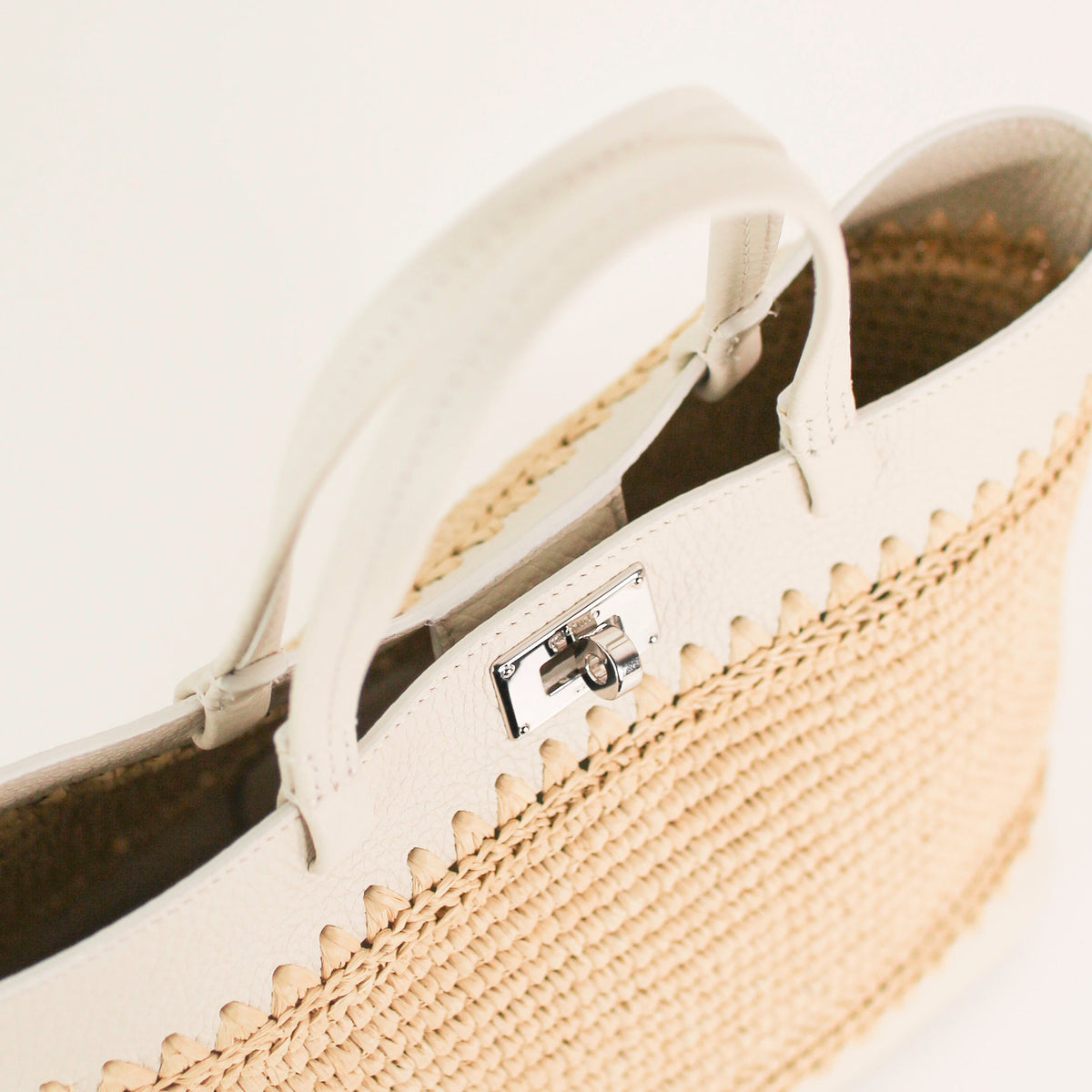RAFFIA TOTE SEINE20 IVORY