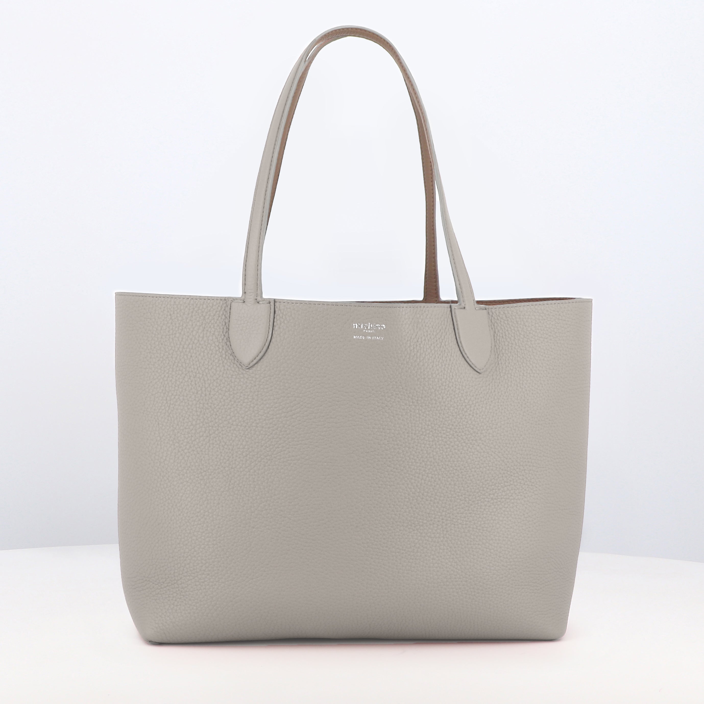 Tourterelle & Craie Reversible Leather Tote | Michino