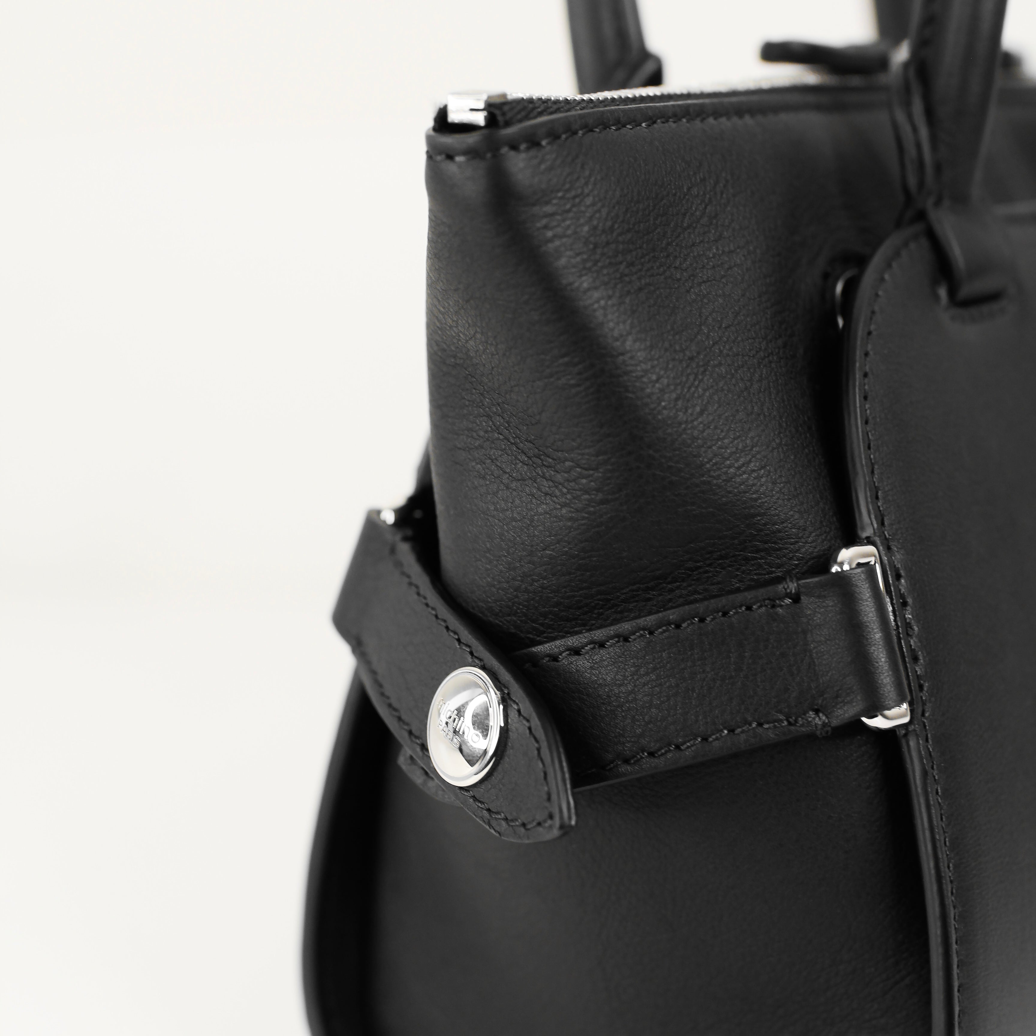 LEATHER HANDBAG SEPTIEME MINI BLACK