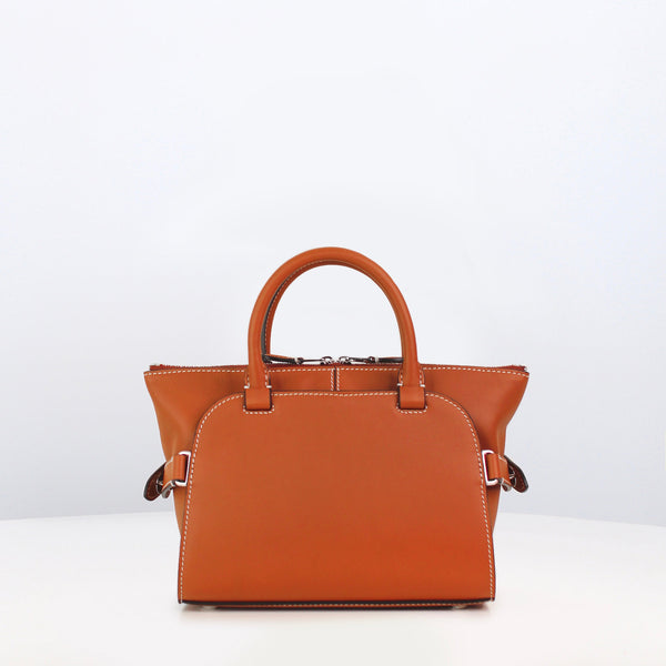 LEATHER HANDBAG SEPTIEME MINI GOLD