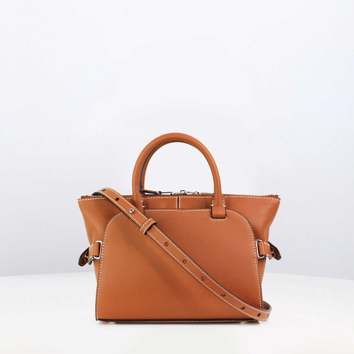 LEATHER HANDBAG SEPTIEME MINI GOLD