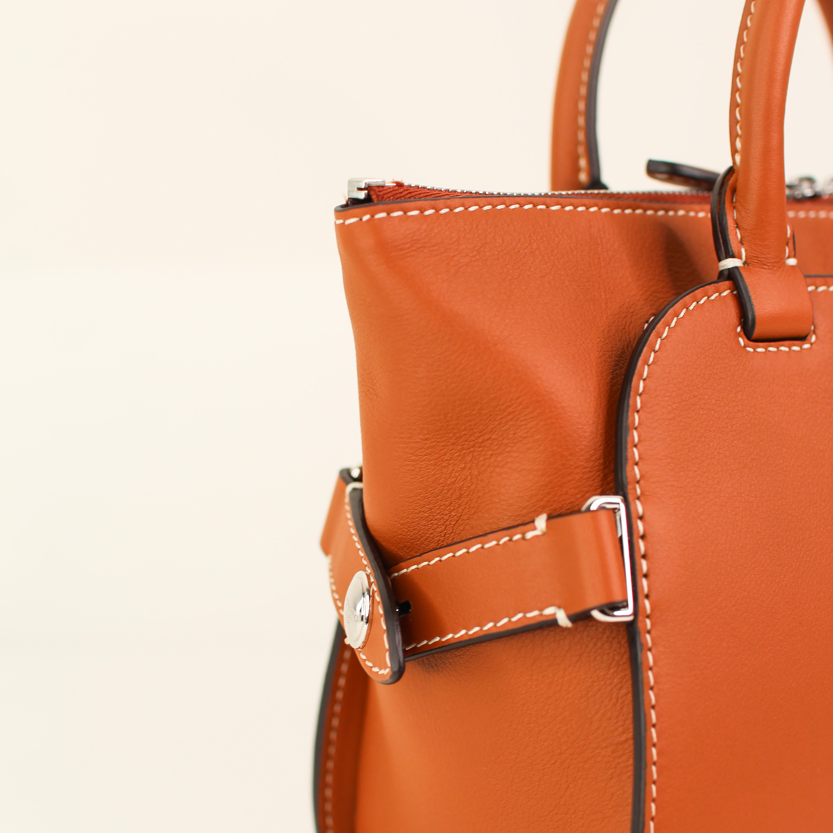LEATHER HANDBAG SEPTIEME MINI GOLD