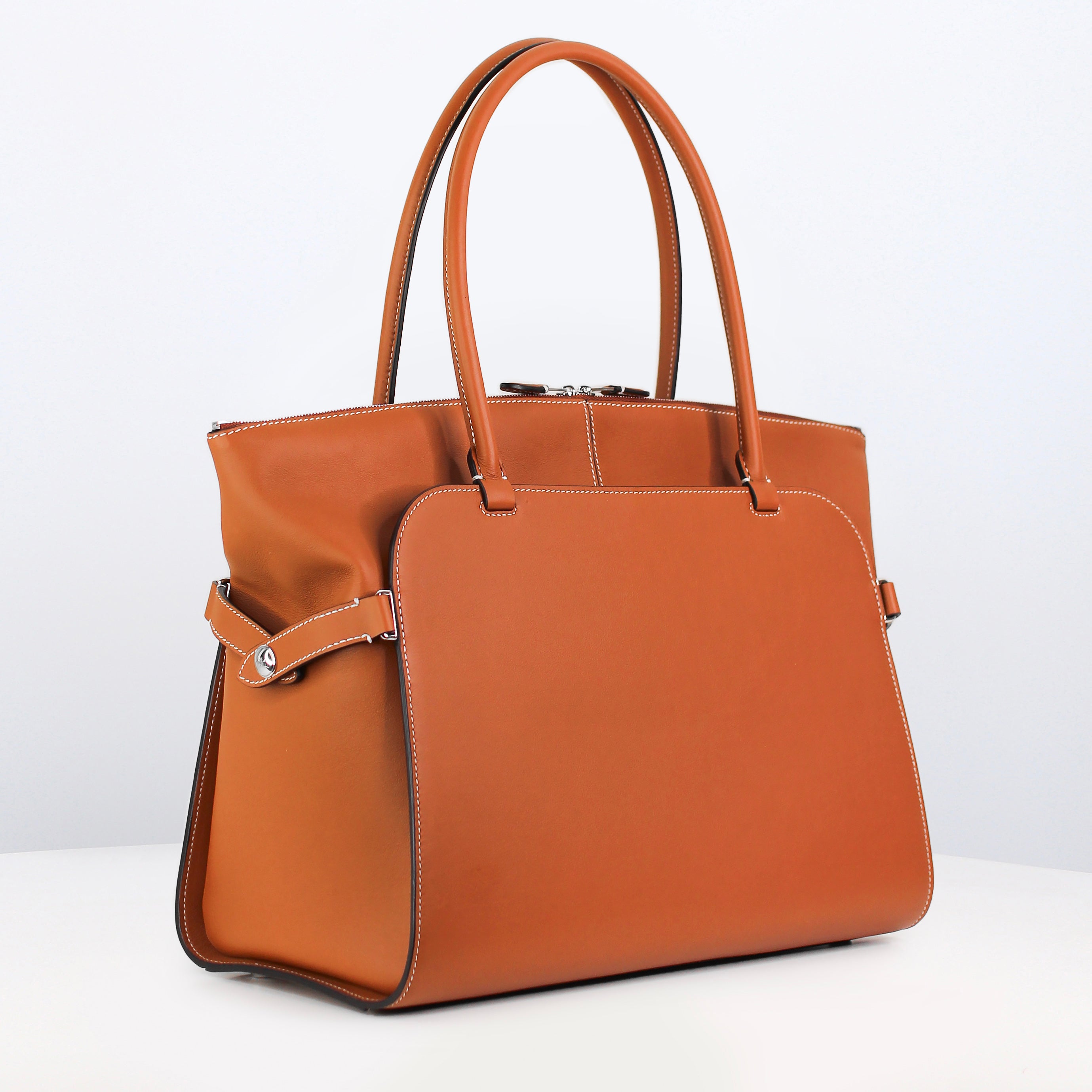 LEATHER HANDBAG SEPTIEME MM GOLD