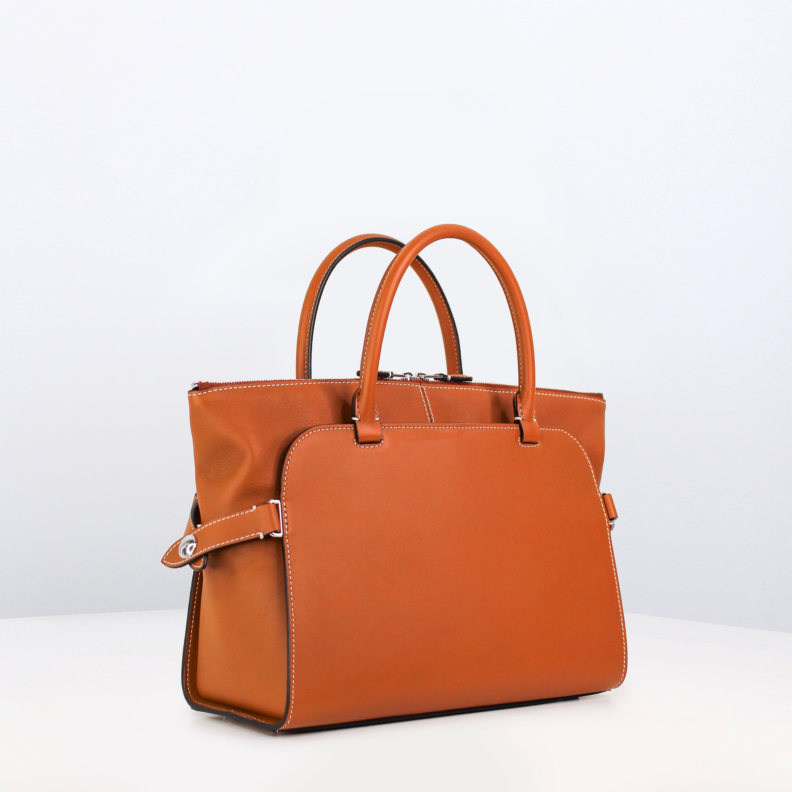 LEATHER HANDBAG SEPTIEME PM GOLD