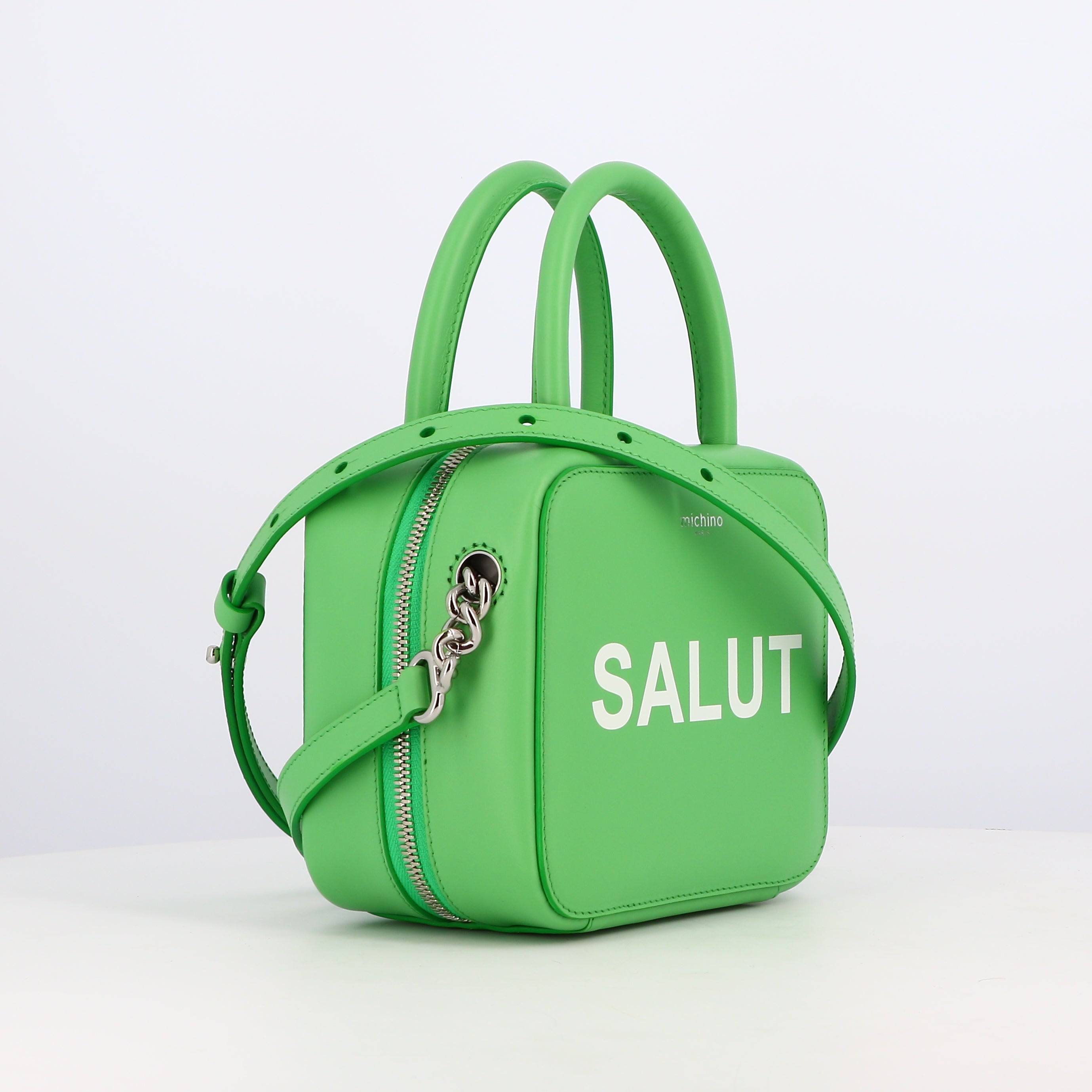 "Archive Event" LEATHER HANDBAG PIGALLE SALUT MINI ALMOND GREEN