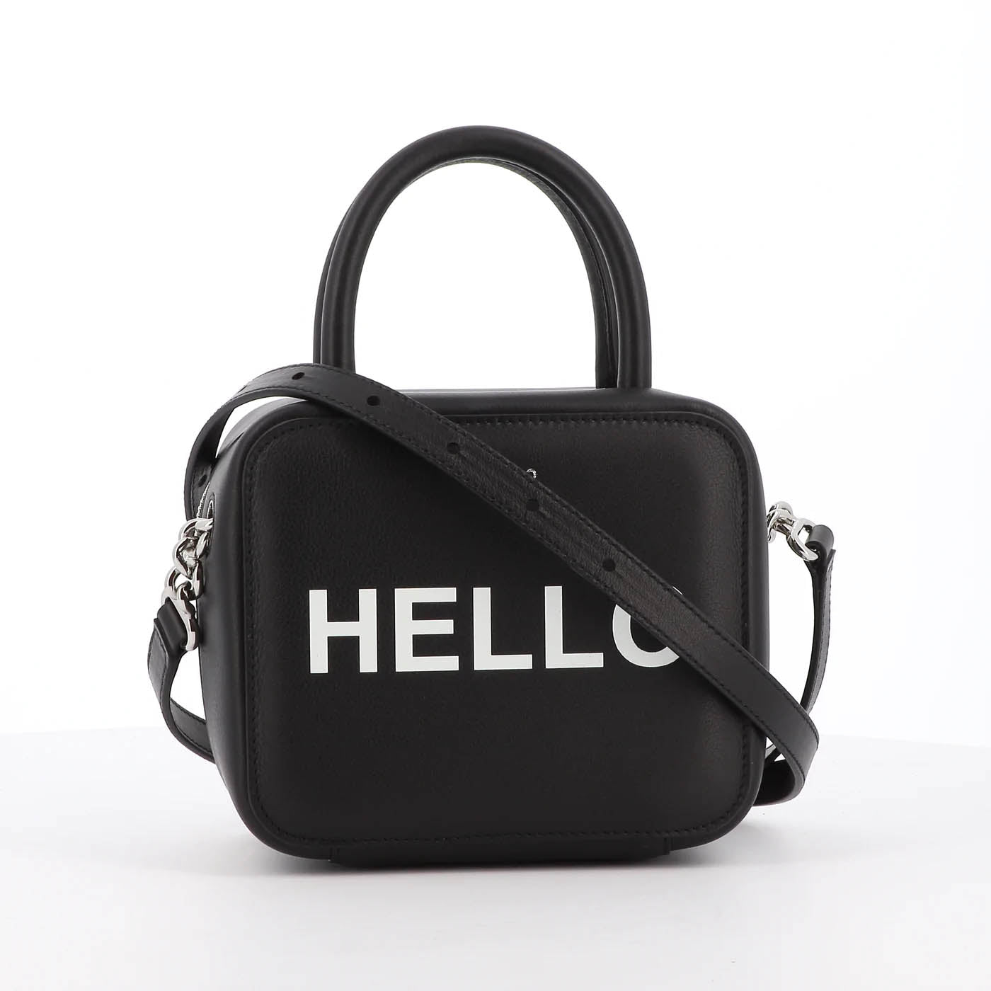 "Archive Event" LEATHER HANDBAG PIGALLE MINI BLACK HELLO