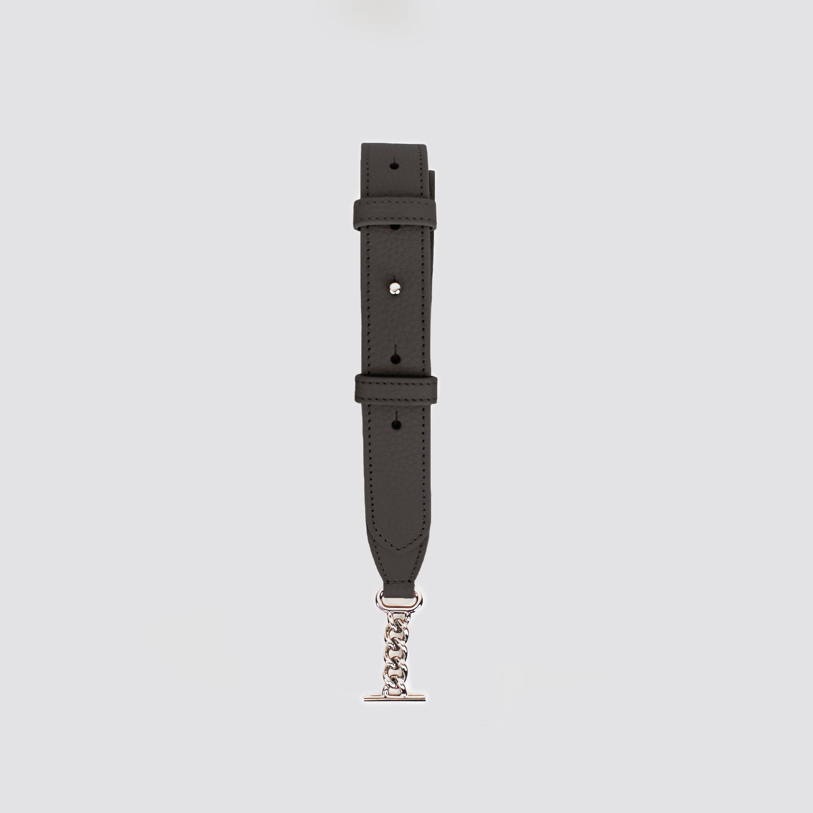 "Archive Event" LEATHER SHOULDER STRAP CHARCOAL GREY