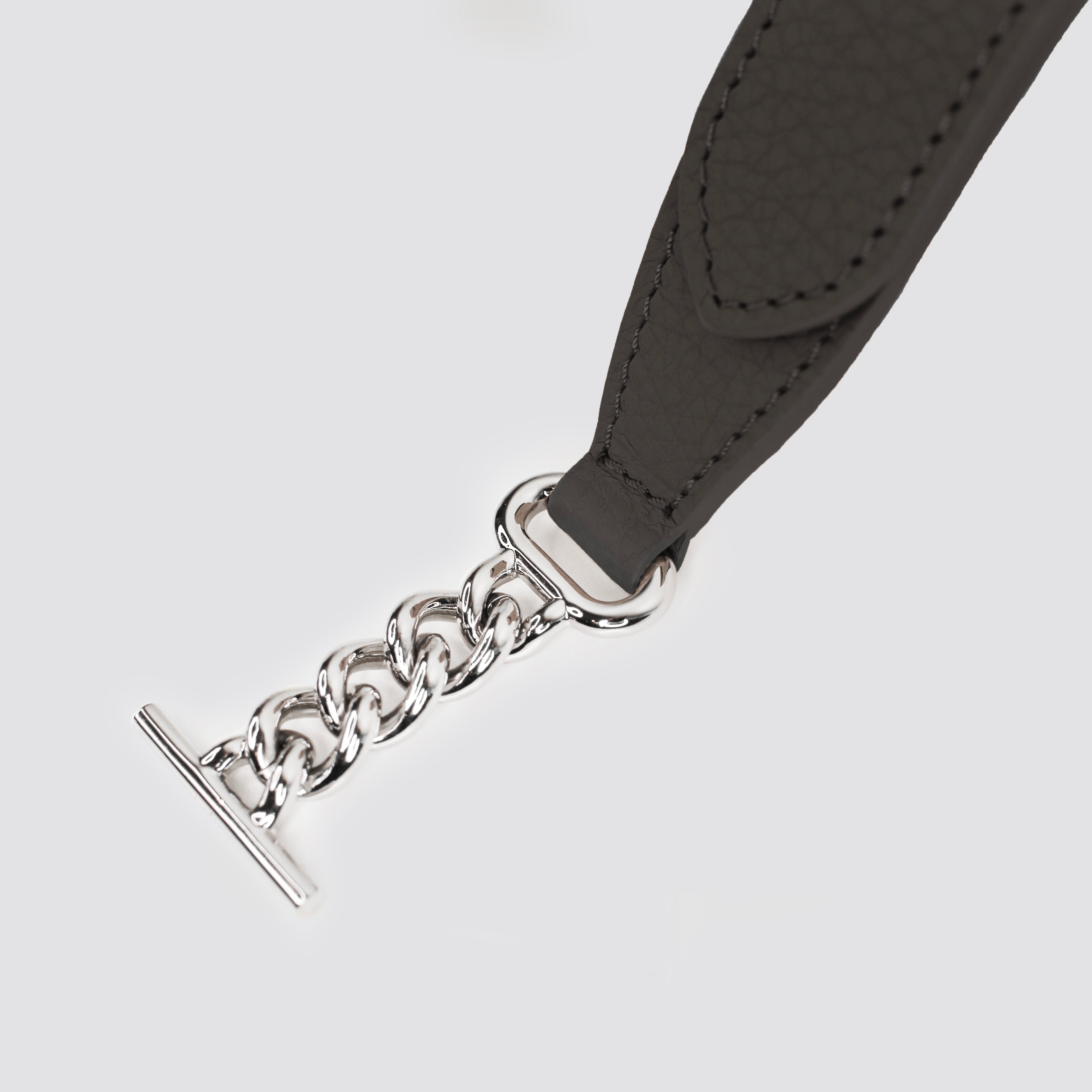 "Archive Event" LEATHER SHOULDER STRAP CHARCOAL GREY