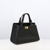 LEATHER HANDBAG TROCADERO BLACK