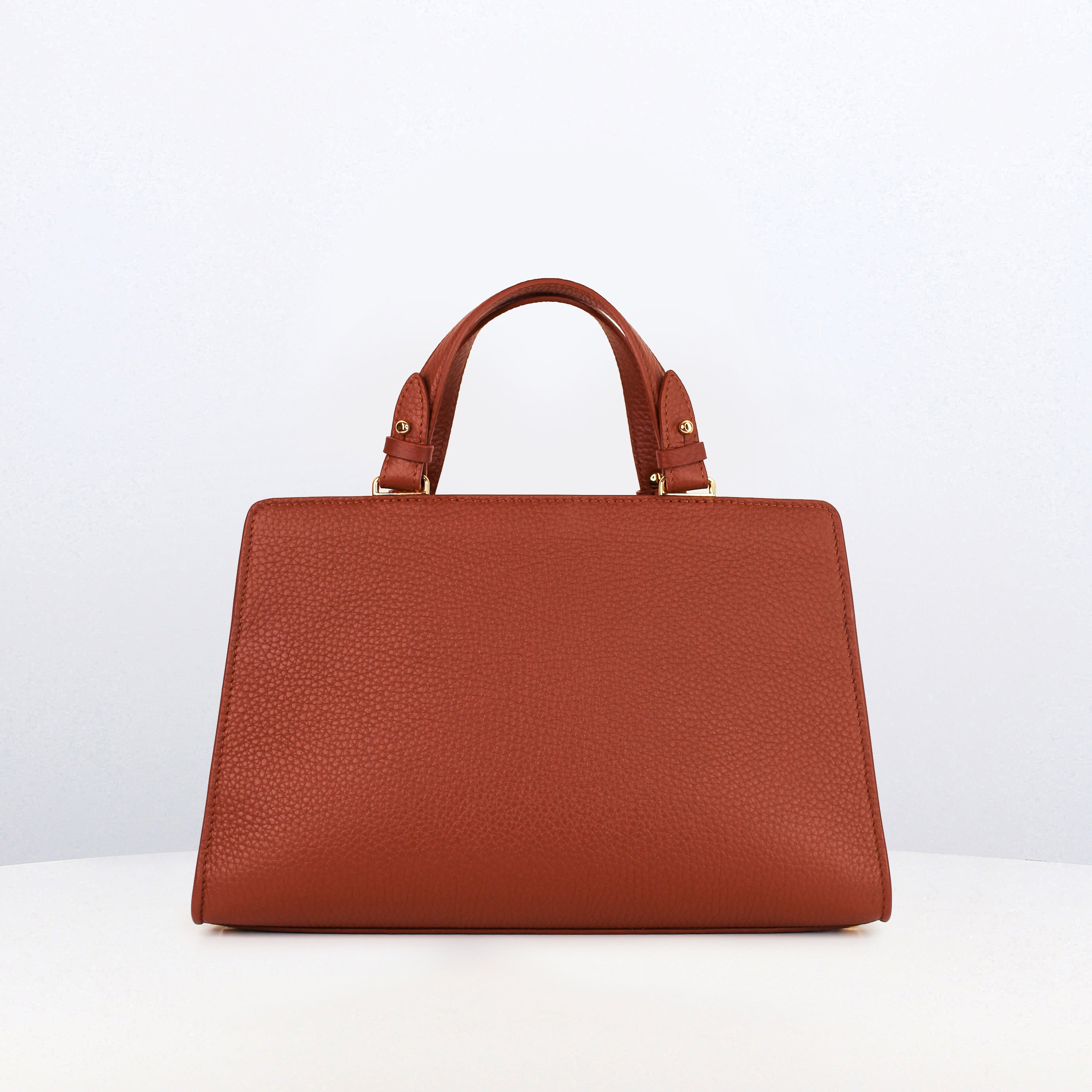 LEATHER HANDBAG TROCADERO MINI BRICK RED