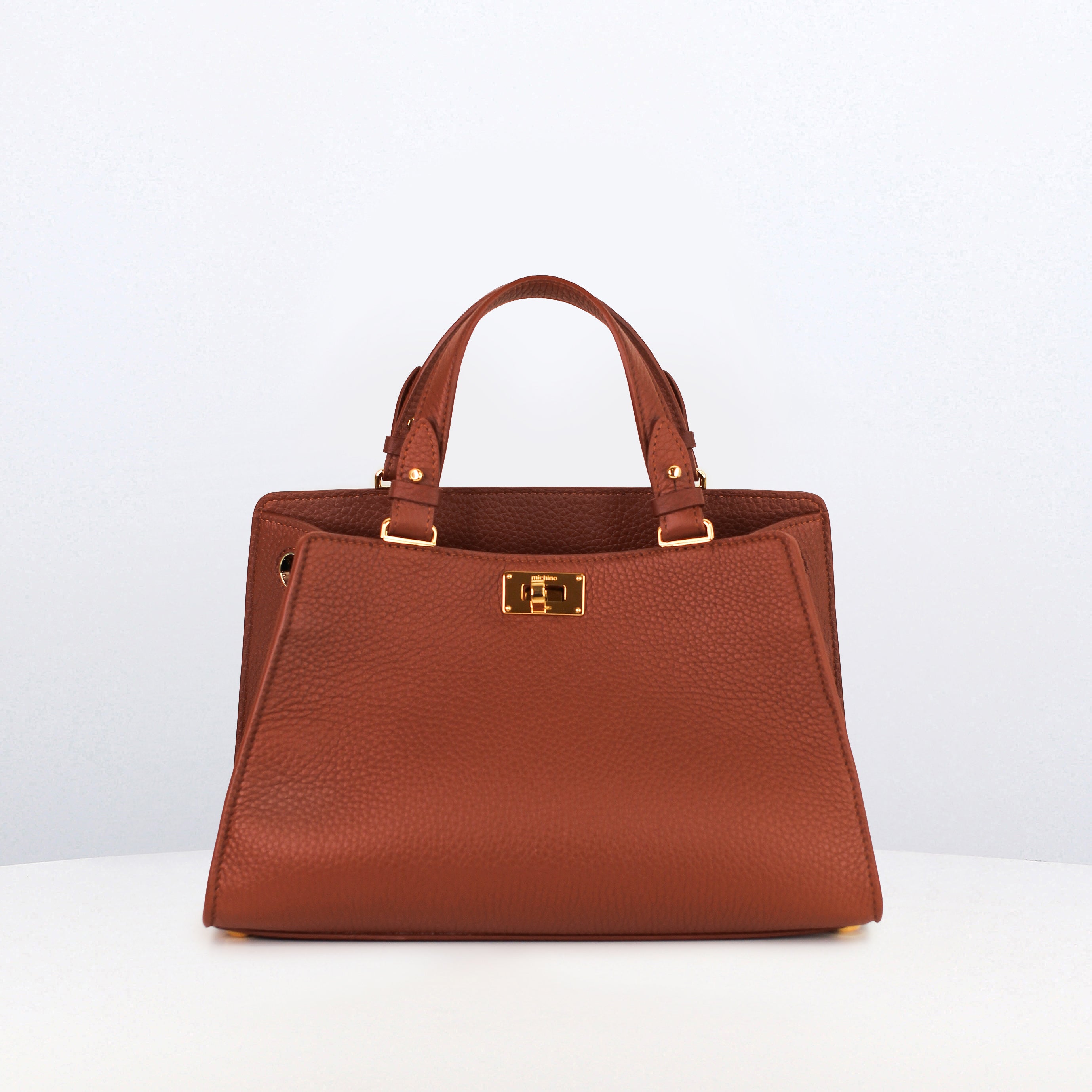 LEATHER HANDBAG TROCADERO MINI BRICK RED