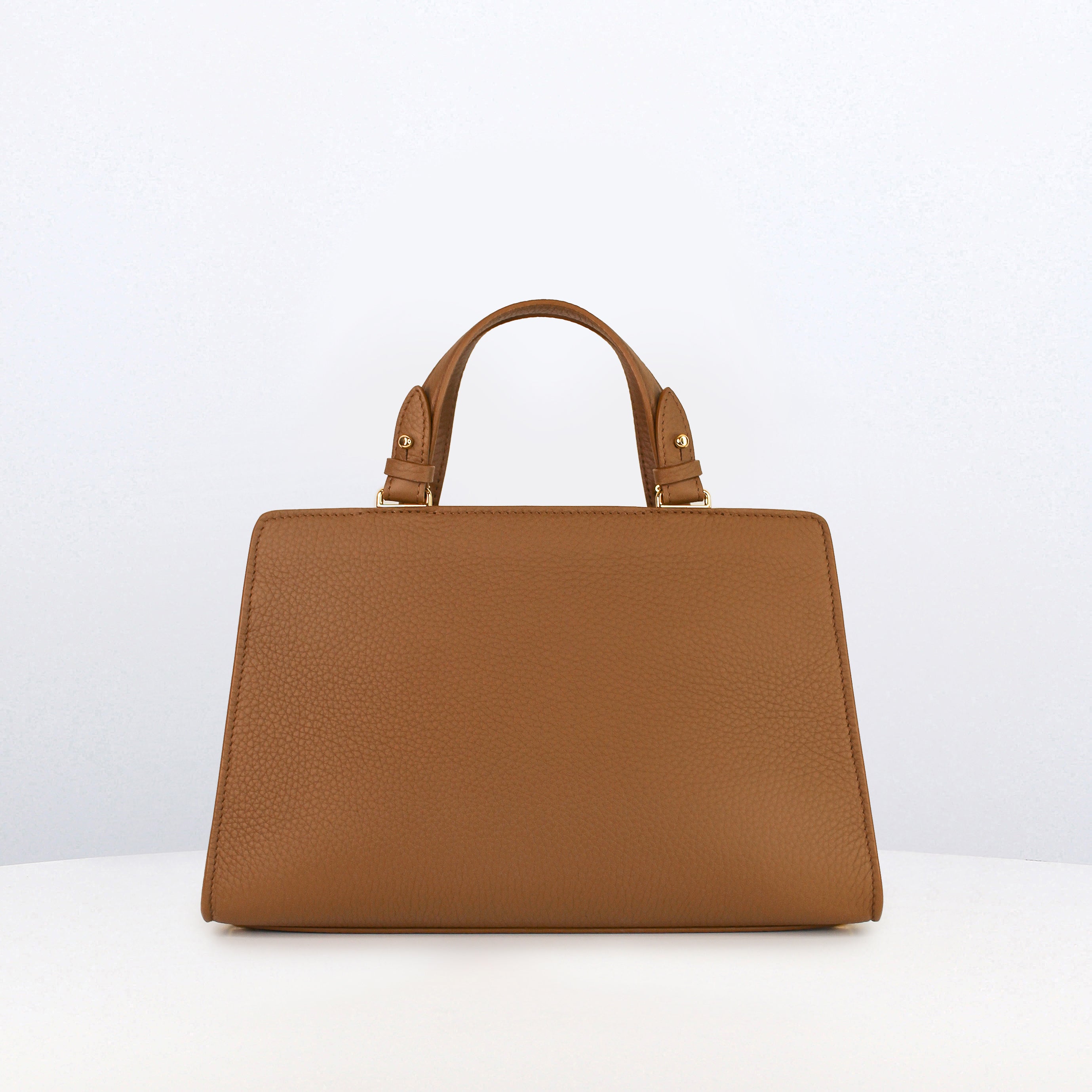 LEATHER HANDBAG TROCADERO MINI CHESTNUT
