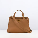 LEATHER HANDBAG TROCADERO CHESTNUT