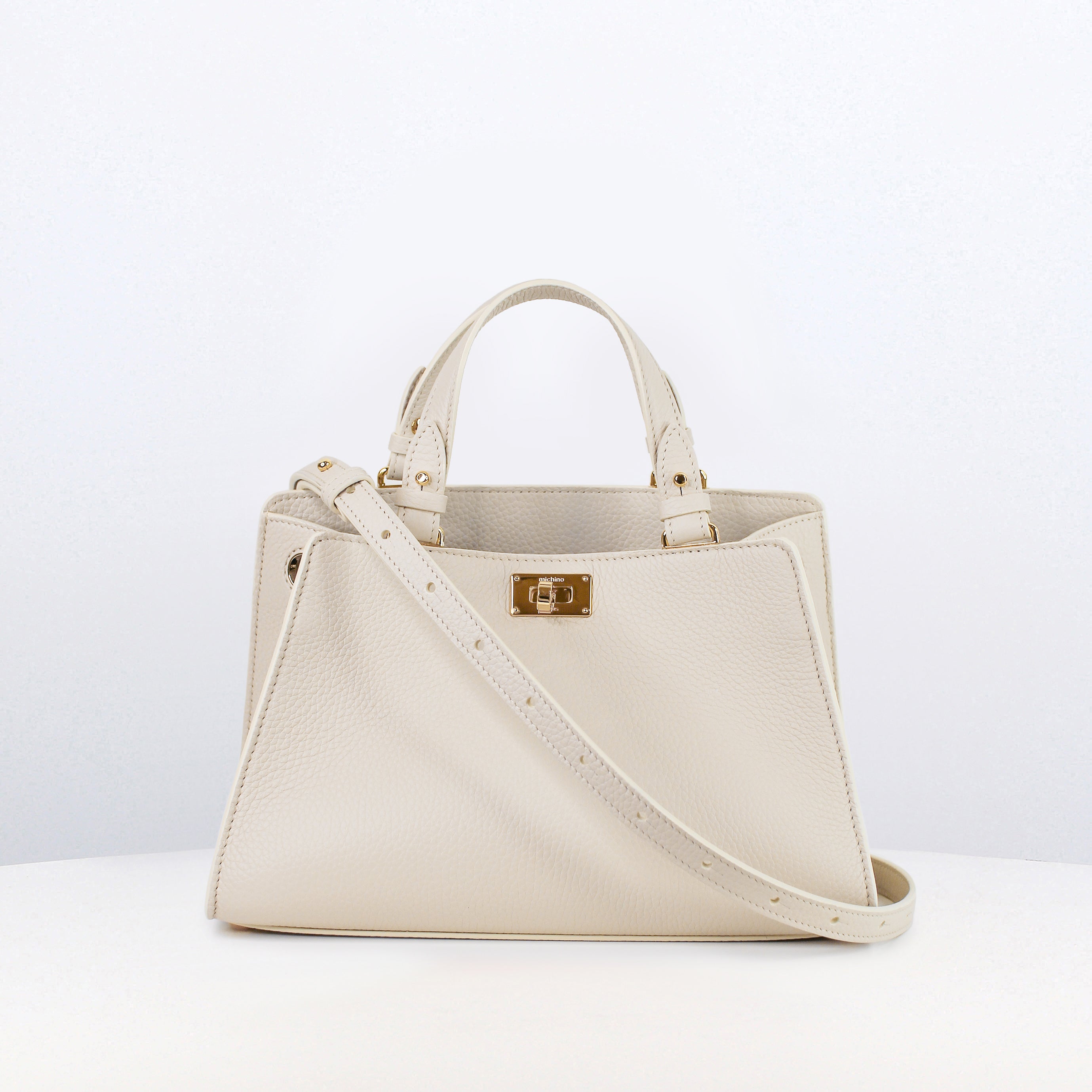 ■michi■ Ficelle Leather Handbag, Trocadero | Michino Paris