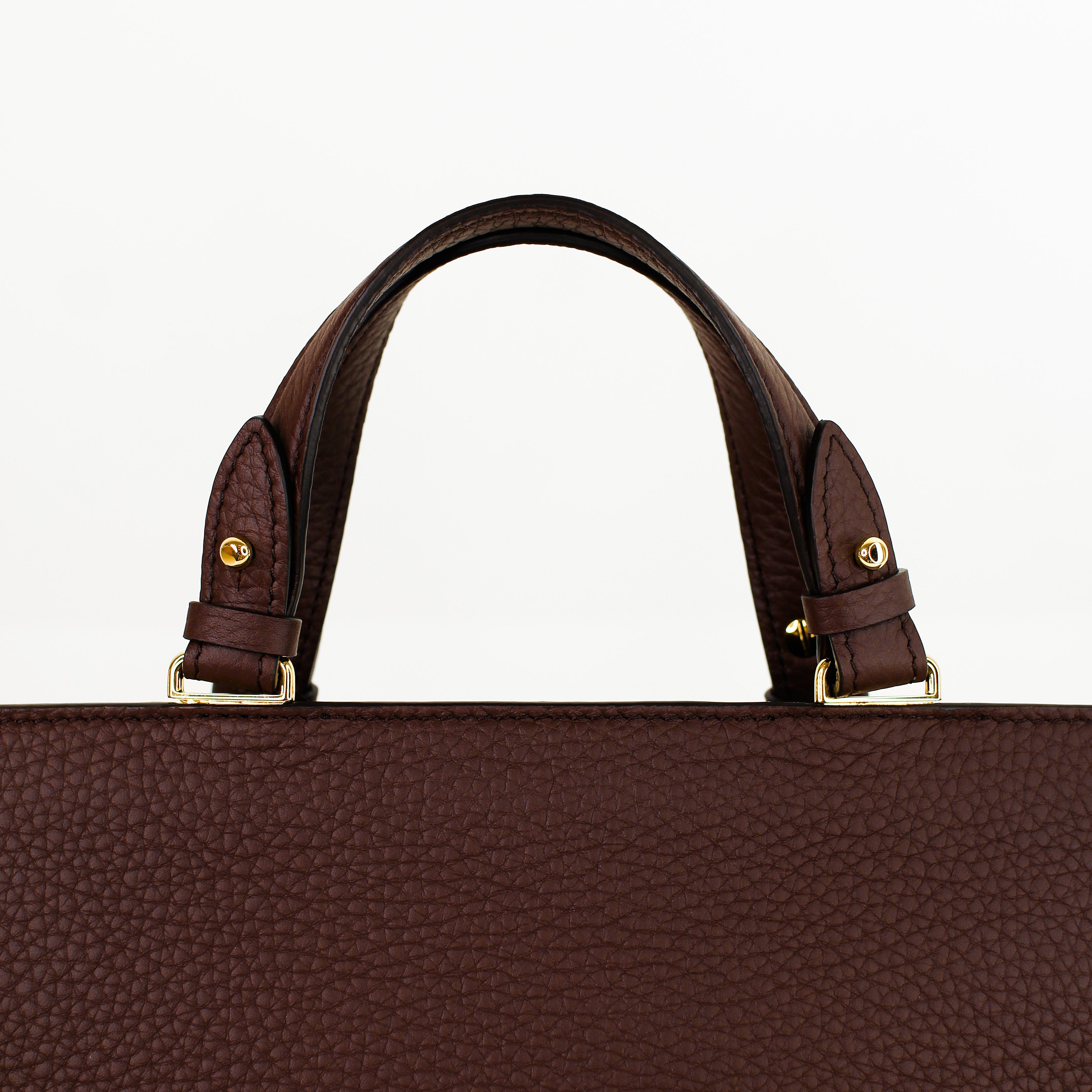 Prune Leather Handbag, Trocadero | Michino Paris