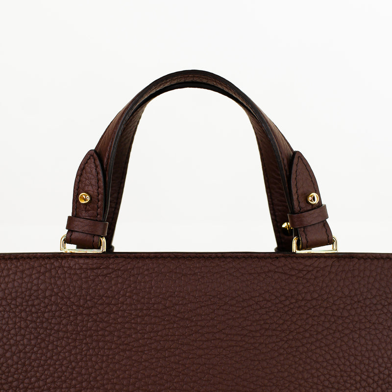 LEATHER HANDBAG TROCADERO MINI PRUNE