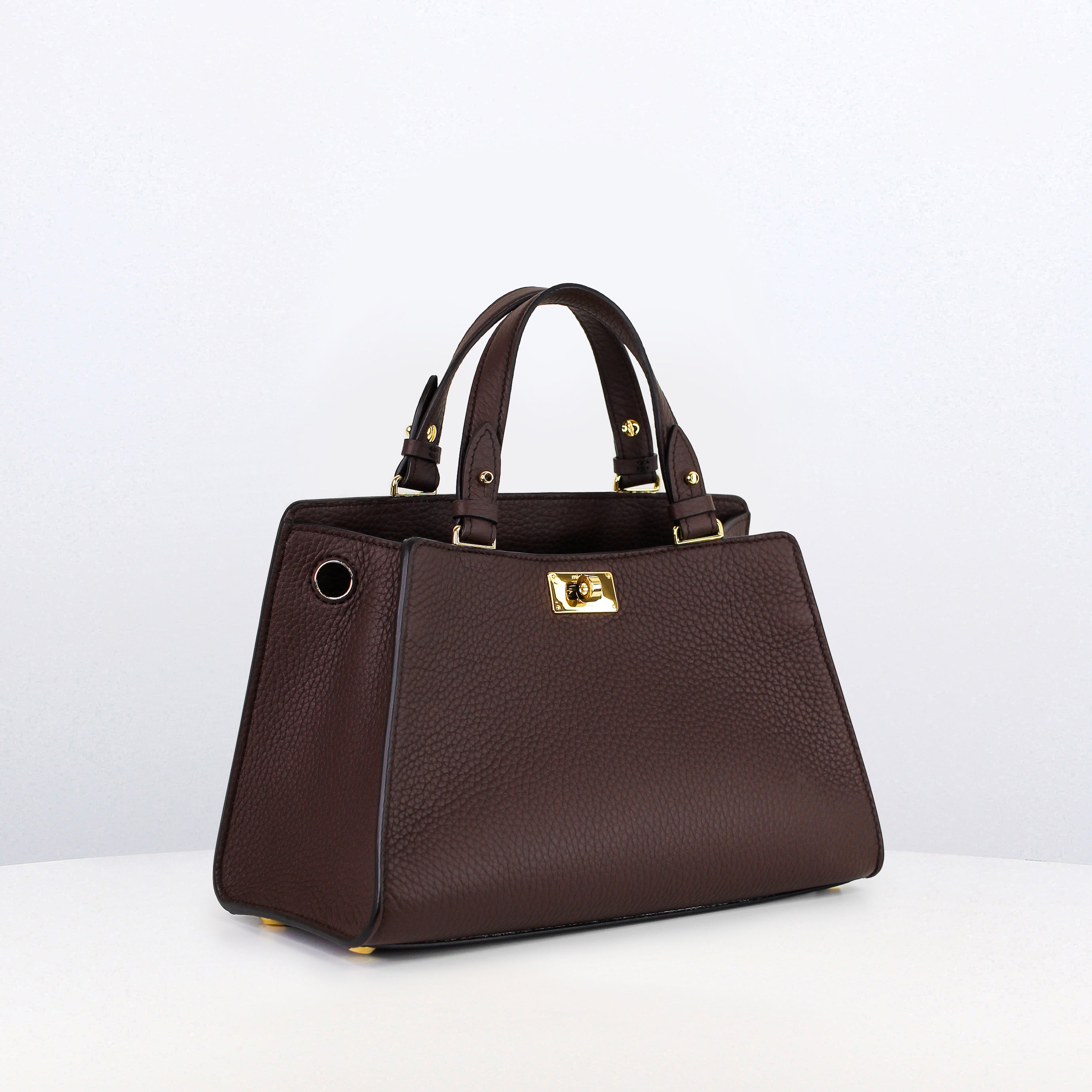 LEATHER HANDBAG TROCADERO MINI PRUNE