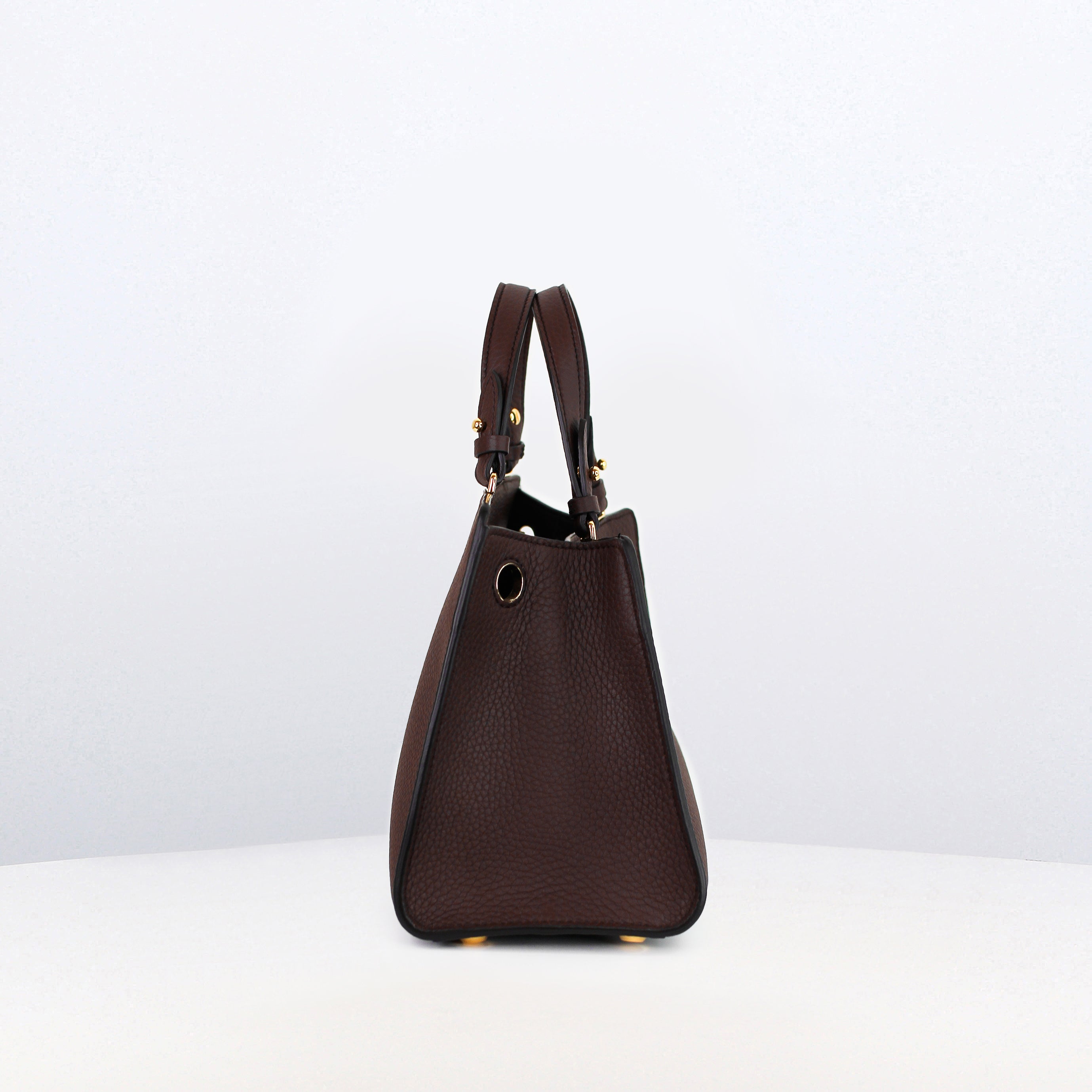 LEATHER HANDBAG TROCADERO MINI PRUNE