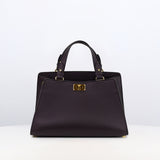 LEATHER HANDBAG TROCADERO RAISIN