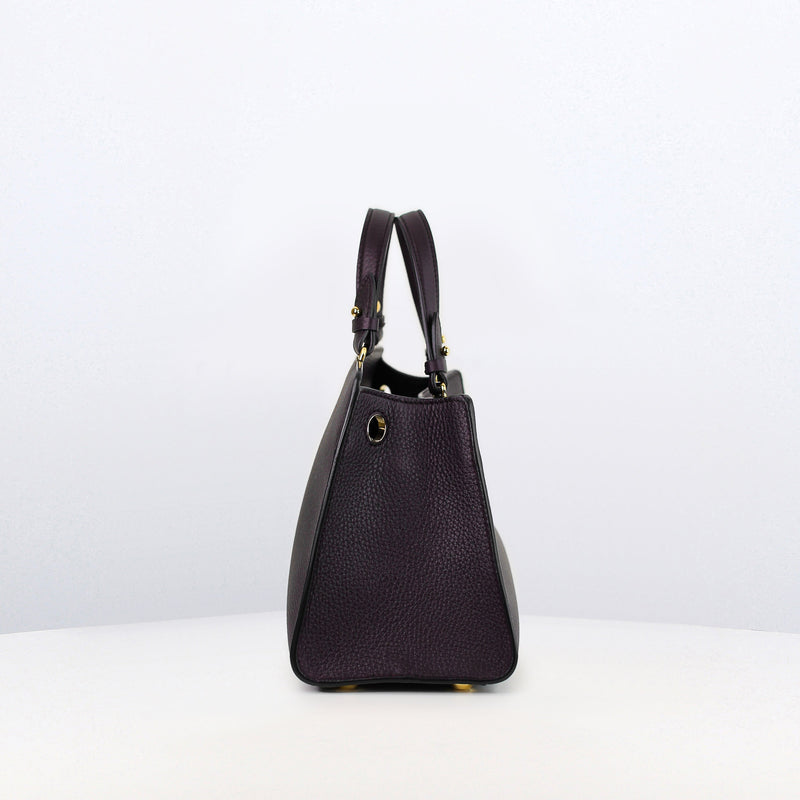 LEATHER HANDBAG TROCADERO RAISIN